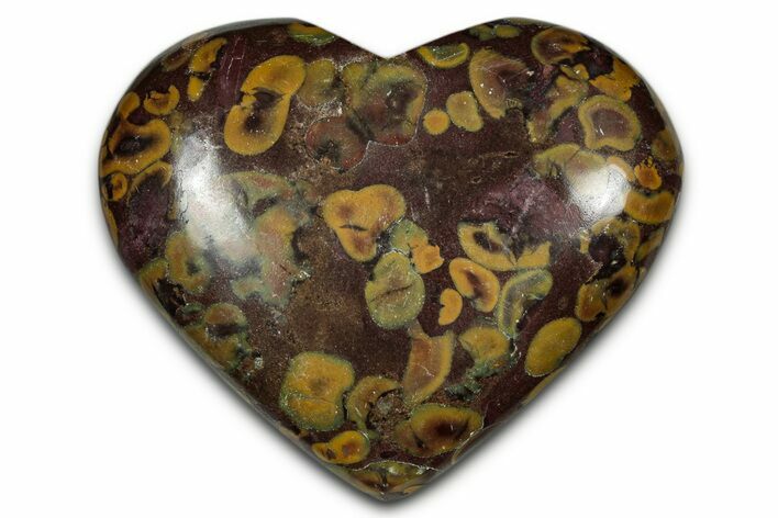 Polished Fruit Jasper Heart- India #343168